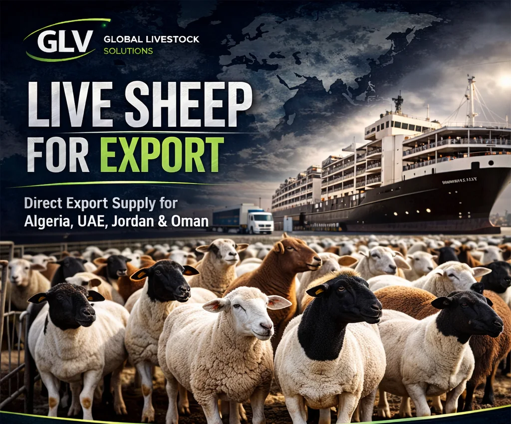 Ovejas vivas disponibles para exportación internacional